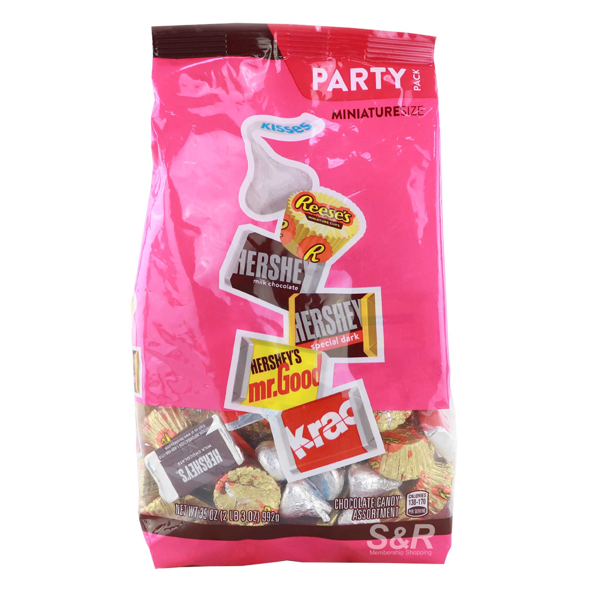 Hershey's Miniature Size Chocolate Candy Assortment Party Pack 992g